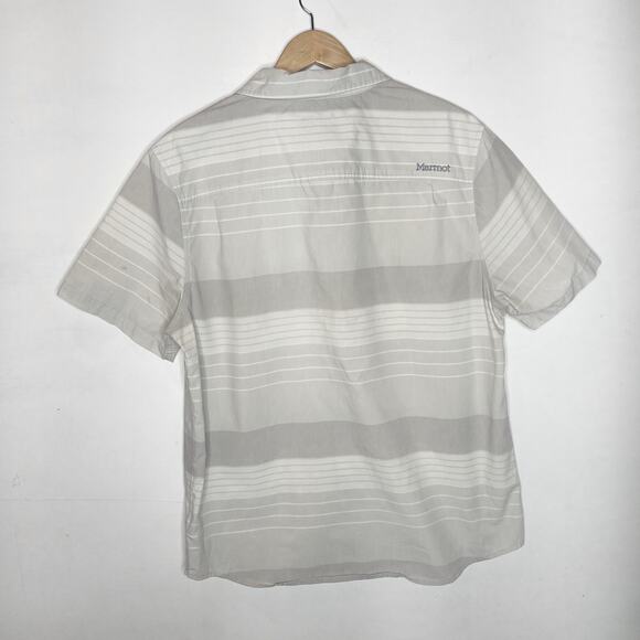 MARMOT Gray Striped Button Up - Picture 2 of 3